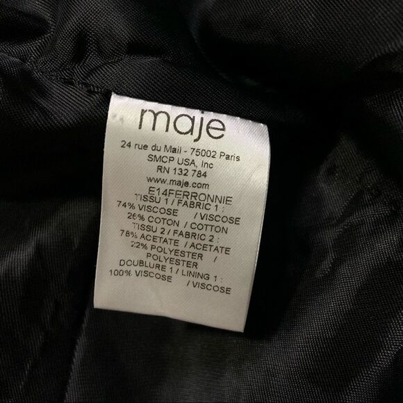 maje Stripe Down Single Button Blazer - Picture 5 of 9